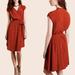 Anthropologie Dresses | Anthropologie Maeve Rust Noronha Faux Wrap Dress Size Small | Color: Brown/Red | Size: S