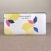 Kate Spade Bags | Kate Spade Lemon Zest Cameron Large Slim Bifold Wallet | Color: White/Yellow | Size: 6.6”X3.5”