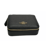 Coach Other | Coach Daily Pill Box Crossgrain Leather In Black New | Color: Black/Gold | Size: Os