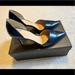 J. Crew Shoes | J.Crew Elsie D'orsay Heels In Navy Blue. Leather. | Color: Blue | Size: 8.5