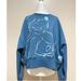 Disney Tops | Disney’s : Mickey Mouse Blue Sweatshirt | Size M | Nwt | Color: Blue/White | Size: M