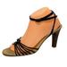 J. Crew Shoes | J. Crew Heels Size 9 Ankle Strap Beige Brown Black Leather Round Open Toe | Color: Black/Brown | Size: 9