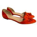 J. Crew Shoes | J. Crew Red Leather Tassel Flat, | Color: Red | Size: 8