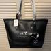 Coach Bags | Coach X Peanuts Snoopy Leather City Zip Tote Black Shoulder Bag Rare - Brand New | Color: Black | Size: Os