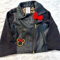 Disney Jackets & Coats | Disney Junior Minnie Girl’s Vegan Leather Coat (3t) | Color: Black/Red | Size: 3tg