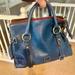 Dooney & Bourke Bags | Dooney & Bourke Florentine Blue Teal Leather Satchel | Color: Blue | Size: Os