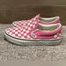 Vans Shoes | Girls Vans Size 13.5 Bright Pink And White Check Slip On Sneakers | Color: Pink/White | Size: 13.5g