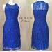 J. Crew Dresses | J. Crew Collection Cobalt Royal Blue Floral Lace Sheath Dress Size 4 Sleeveless | Color: Blue | Size: 4