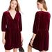 Anthropologie Dresses | Anthropologie Amadi Greta Velvet Tunic Dress Robe Red Velour Women's Size Xs | Color: Red | Size: Xs