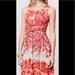 Anthropologie Dresses | Anthro Lilka Coral Gardens Red Boho Floral Dress | Color: Red/White | Size: S