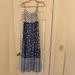 J. Crew Dresses | J. Crew Floral Maxi Dress, Size 0 | Color: Blue/White | Size: 0