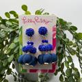 Lilly Pulitzer Jewelry | Lilly Pulitzer Nwt Cobalt Blue Dangle Earrings | Color: Blue/Gold | Size: Os