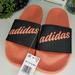 Adidas Shoes | Adidas Adilette Shower Slides Semi Coral Fusion/Core Black | Color: Black/Orange | Size: 10