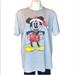 Disney Tops | Disney Santa Mickey Mouse Christmas Holiday Short Sleeve Tee Size Xl | Color: Black/Gray | Size: Xl