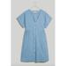 Madewell Dresses | Madewell $98 Button Front V-Neck Mini Dress Lake Blue Eyelet Size S Nl447 | Color: Blue | Size: S