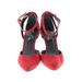 Marc Fisher Heels: Red Solid Shoes - Women's Size 8 1/2 - Open Toe