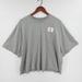 Nike Tops | Jordan Essentials Nike Shirt Womens Xl Heather Gray Boxy Crop Flight Tee Logo | Color: Gray | Size: Xl