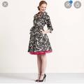 Kate Spade Jackets & Coats | Kate Spade Black & White Rose Trench Coat. | Color: Black/White | Size: M