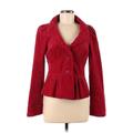 Urban Outfitters Blazer Jacket: Short Red Print Jackets & Outerwear - Women's Size 8