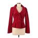 Urban Outfitters Blazer Jacket: Short Red Print Jackets & Outerwear - Women's Size 8