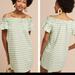 Anthropologie Dresses | Corey Lynn Calter Nwt Off Shoulder Stripe Dress | Color: Gray/Green | Size: S