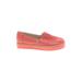 TOMS Flats: Slip On Platform Boho Chic Red Solid Shoes - Women's Size 6 1/2 - Almond Toe