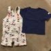 Disney Matching Sets | Disney Baby 6/9m Mickey Mouse Outfit. Adjustable Straps. Excellent Condition! | Color: Blue/Red | Size: 6-9mb