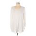 Grace Elements 3/4 Sleeve Blouse: Ivory Solid Tops - Women's Size Large