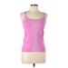 Nike Active Tank Top: Pink Color Block Activewear - Women's Size Large