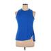 Athletic Works Active Tank Top: Blue Solid Activewear - Women's Size X-Large