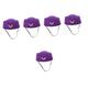 5pcs Stewardess Beret Womens Hats Plane Stewardess Caps Black Decor Stewardess Cosplay Hat Band Costume Hat Halloween Hat Aldult Toys Hood Hostess Bow Tie Purple Felt/2 ( Color : Purplex4pcs , Size :