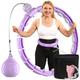 Infinity Hoop for Adult Weight Loss - 48" Weighted Hula Fit Hoop Plus Size, Quiet Fitness Hoop with Cooling Towel and Body Tape Measure - Abs Exercise Equipment for Home Workouts