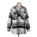 Ashley by 26 International Jacket: Mid-Length White Print Jackets & Outerwear - Women's Size Medium