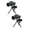 Angoily 2pcs Spotting Telescope Hiking Monocular Telescope Small Telescope Birdwatching Telescope For Adults Monocular Telescope Outdoor Monocular with Stand Glass Camping Adapter Travel