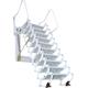 Wall Mounted Loft Ladder Aluminum Magnesium Alloy Attic Stairs Pull Down Attic Ladder Non-Slip Steps Folding Telescoping Ladder*/1