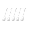 Cuiynice Table Spoon Minimalist Style Dessert Flatware Set Elegant Life 5-Piece Ceramic Dessert Fruit Cake Spoon Dessert Spoon for Home Kitchen Restaurant Teaspoons (Size : Medium) (A L)