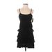 AM Scoop Neck Sleeveless:PM Casual Dress - Mini Scoop Neck Sleeveless: Black Solid Dresses - Women's Size Small