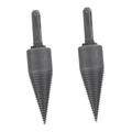 POPETPOP 2pcs Hammer Drill Bit Wood Cone Drill Bit Wood Splitting Drill Bits Wooden Splitter Screw Cone Splitter Drill Cone Drill High- Steel Step Drill Bit Wood Splitter Log To Rotate