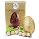 Easter Egg Chocolate Gift Box - Luxury Large Milk Chocolate Easter Egg with Hazelnut Pralines 250g Great Easter Gifts for Her or Him, Chocolate Hamper with Topline Card.