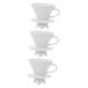 DOITOOL 3 Pcs Coffee Filter Cup Pour-Over Coffee Pour Over Cup Coffee Accessory Ceramic Coffee Cone Filter Coffee Dripper Pour Over Coffee Maker Slow White Appliance Ceramics Manual