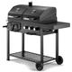 VonHaus Dual Fuel BBQ – 2 in 1 Charcoal & Gas Barbecue with Warming Rack, Fold Down Shelf, Temperature Gauges, Wheels, Large Cooking Grills & More – Barbeque and Smoker – Grill Meat, Fish & Vegetables