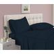 Astroo Linen Attached Waterbed Sheet Set King/Cal King Size 800 Thread Count 100% Cotton 4 Piece 12 Inches Deep Pocket Attached Waterbed Sheet Set (Navy Blue Stripe, King/Cal King) Bed Sheet Set