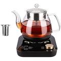 Tea Maker,Glass Kettle Tea Kettle 10 Temperature Presets,Electric Kettles Infuser Teapot,800 ML Capacity Tea Water Kettle (Color : Teapot 2, Size : Sat A),practical