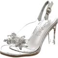 Laura Vita Misstyl by Women's Sandals, Transparent Cinderella Shoe, Princess Wedding Dress, Silver, silver, 7 UK