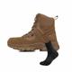 CLSQLXYJZC Lightweight Work Boots for Men, Men Suede Leather Side Zip Military Combat Desert Boots with Sports Socks Men's Military Tactical Boots Hiking Boots for Men (Color : Brown, Size : 8 UK)
