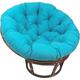 Cushions Papasan Chair Cushion, Cushion Hanging Egg Chair Folding Garden Sofa Patio Garden Swing Chair Durable Hanging Chair Cushions Non Slip Tie Ultra Thick Round Chair Pillow ( Color : Blue 3 , Siz