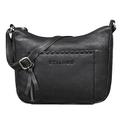 STILORD 'Nia' Ladies Shoulder Bag Small Leather Handbag Women Vintage Handbags Shoulder Bag Crossbody Evening Bag Saddle Bag Genuine Leather Bag, Colour:black