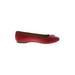 MICHAEL Michael Kors Flats: Burgundy Solid Shoes - Women's Size 7 1/2 - Round Toe