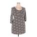 Boden Casual Dress - Mini Scoop Neck 3/4 sleeves: Gray Dresses - Women's Size 18