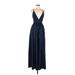 Urban Outfitters Casual Dress - A-Line V-Neck Sleeveless: Blue Print Dresses - Women's Size Medium